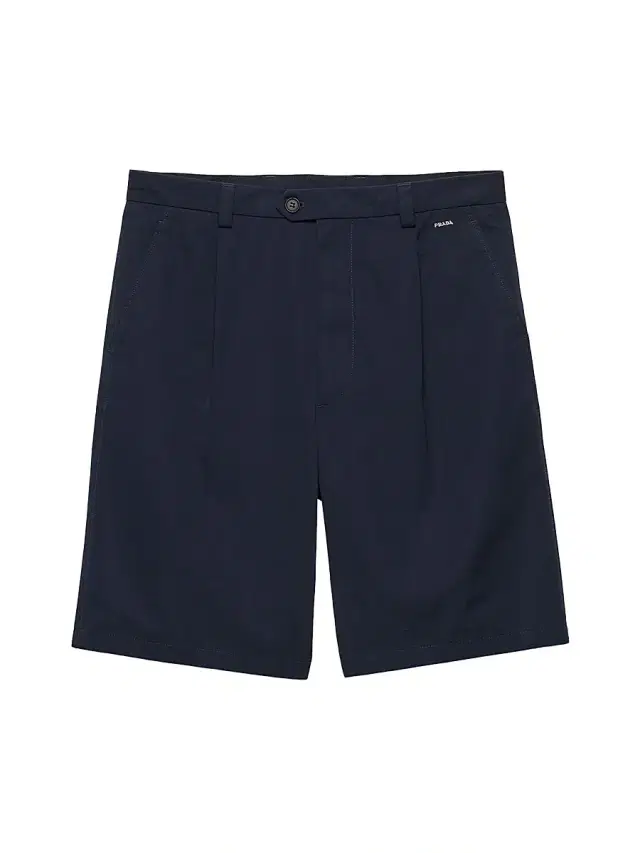 Men's Vintage-Effect Cotton Bermudas - Blue