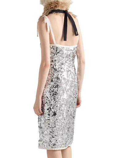 Prada Women's Embroidered Sequin Dress - Assorted | Thumbnail 5