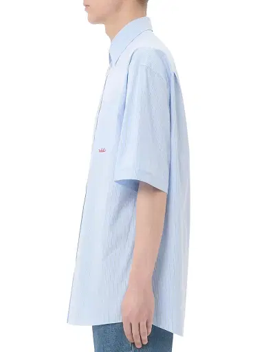 Valentino Garavani Men's Embroidered Cotton Shirt - Sky Blue - Size 16 | Thumbnail 3 Valentino Garavani Men's Embroidered Cotton Shirt - Sky Blue - Size 16 | Thumbnail 3
