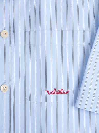 Valentino Garavani Men's Embroidered Cotton Shirt - Sky Blue - Size 16 | Thumbnail 6 Valentino Garavani Men's Embroidered Cotton Shirt - Sky Blue - Size 16 | Thumbnail 6