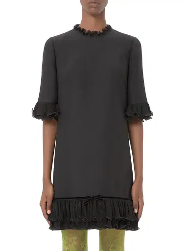 Valentino Garavani Women's Crepe Couture Short Dress - Black - Size 2 | Thumbnail 2 Valentino Garavani Women's Crepe Couture Short Dress - Black - Size 2 | Thumbnail 2