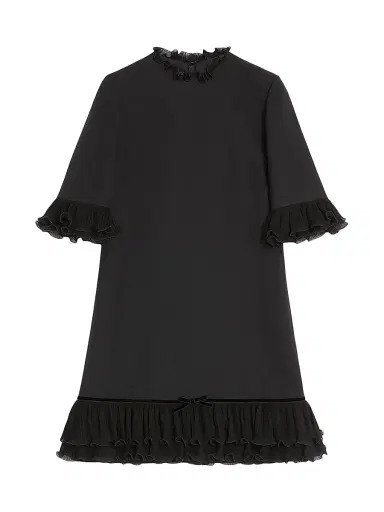 Valentino Garavani Women's Crepe Couture Short Dress - Black - Size 2 | Thumbnail 1 Valentino Garavani Women's Crepe Couture Short Dress - Black - Size 2 | Thumbnail 1