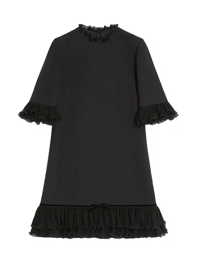 Valentino Garavani Women's Crepe Couture Short Dress - Black