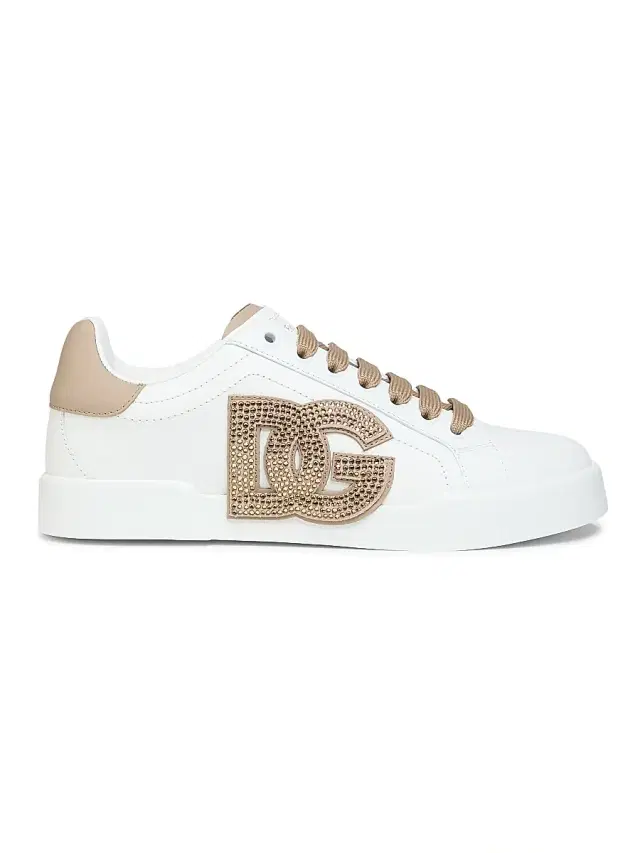 Women's Portofino Leather Sneakers - Bianco Taupe