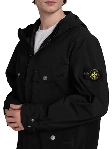 Stone Island Men's Short Parka Coat - Black - Size Small | Thumbnail 6