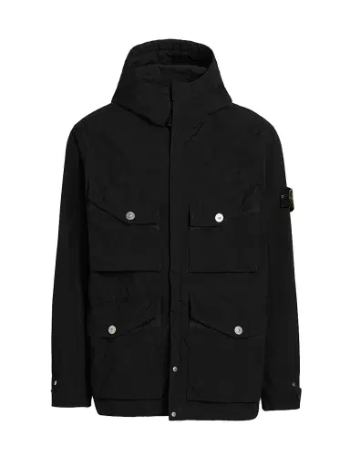 Stone Island Men's Short Parka Coat - Black - Size Small | Thumbnail 1