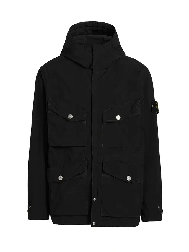 Men's Short Parka Coat - Black