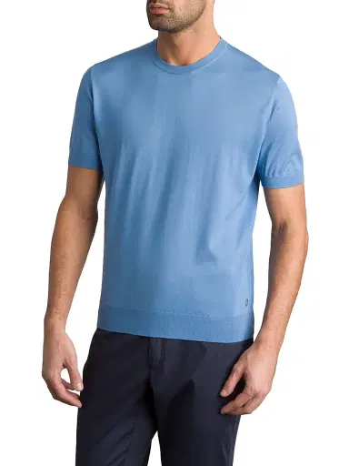 Stefano Ricci Men's Cashmere and Wool Blend Knit Crewneck Sweater | Thumbnail 2 Stefano Ricci Men's Cashmere and Wool Blend Knit Crewneck Sweater | Thumbnail 2