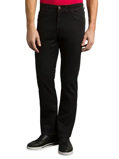 Stefano Ricci Men's Refined Cotton Blend Tapered Jeans - Black - Size 30 | Thumbnail 2