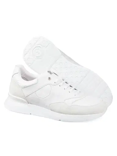 Stefano Ricci Men's Matted Crocodile Suede Calfskin Sneakers - White - Size 10 | Thumbnail 3 Stefano Ricci Men's Matted Crocodile Suede Calfskin Sneakers - White - Size 10 | Thumbnail 3