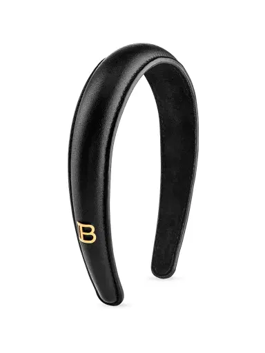 Balmain Hair Women's Gold-Plated Leather Puffed Headband | Thumbnail 1 Balmain Hair Women's Gold-Plated Leather Puffed Headband | Thumbnail 1