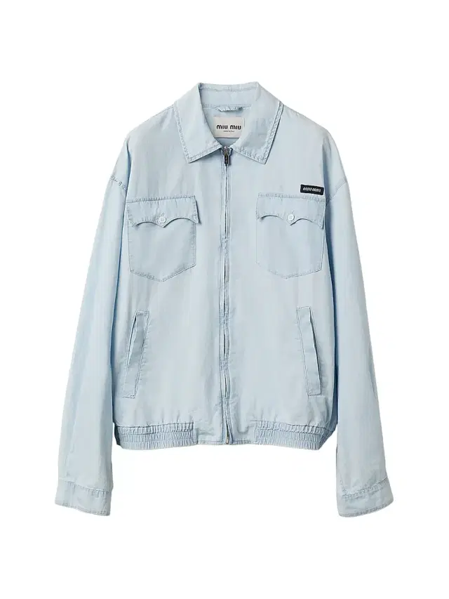 Women's Chambray Blouson Jacket - Blue