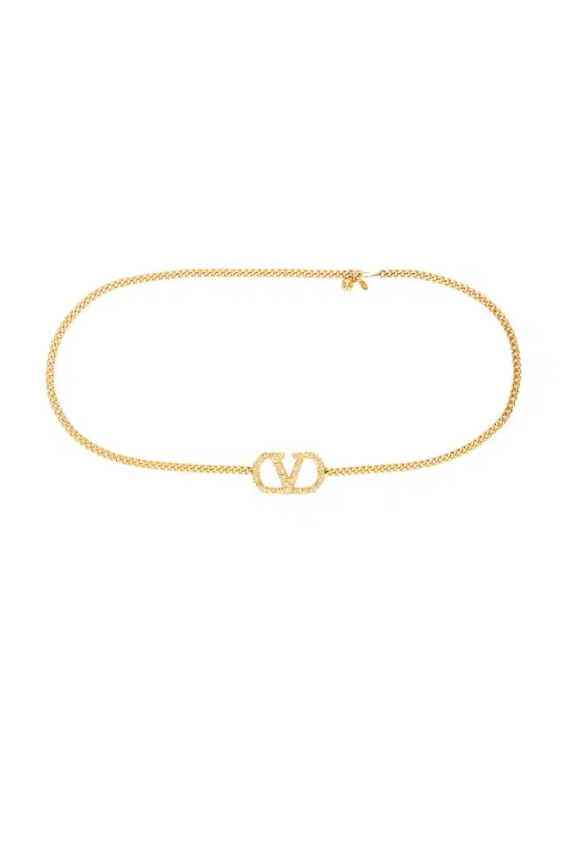 Valentino Garavani V Logo Signature Chain Belt