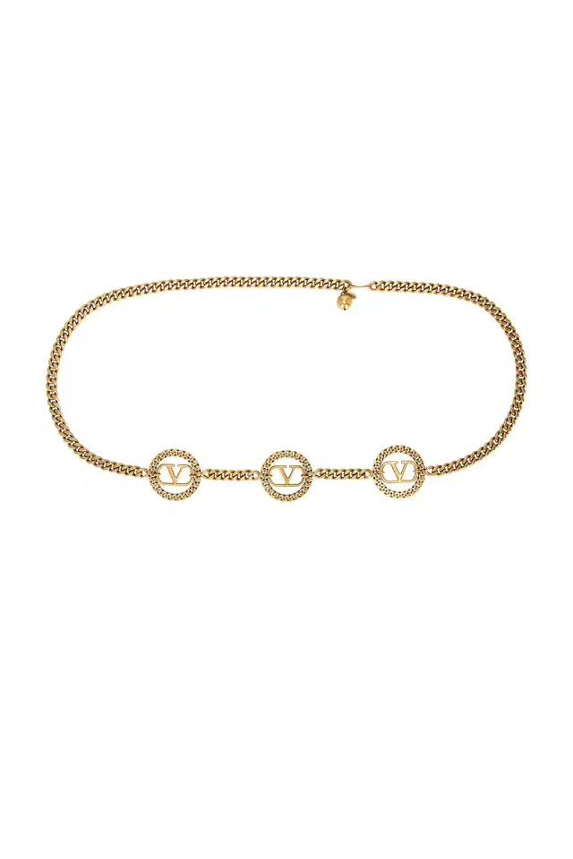 Valentino Garavani V Logo Signature Chain Belt