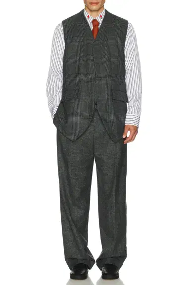 Bottega Veneta Wool Prince Of Wales Gilet | Thumbnail 5
