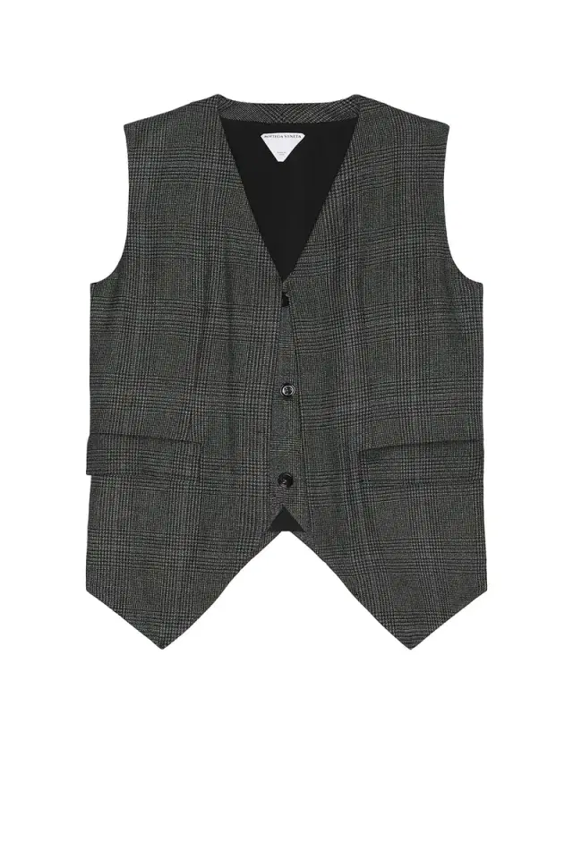 Bottega Veneta Wool Prince Of Wales Gilet