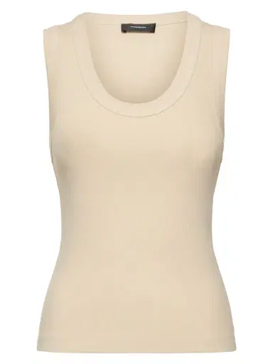 WARDROBE.NYC Cotton Blend Scoop Tank Top | Thumbnail 1
