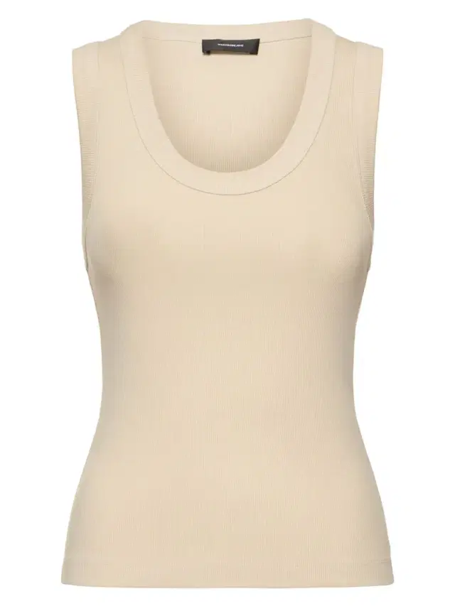 Cotton Blend Scoop Tank Top