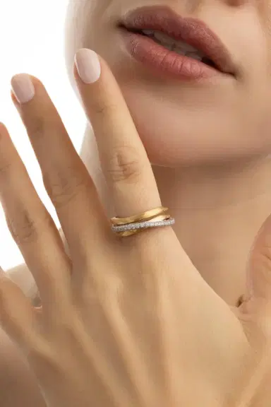 MARCO BICEGO Three Strand Diamond Jaipur Ring | Thumbnail 4 MARCO BICEGO Three Strand Diamond Jaipur Ring | Thumbnail 4