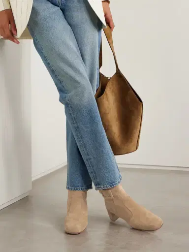Roger Vivier Très Vivier Polly 45 Buckled Suede Ankle Boots | Thumbnail 2 Roger Vivier Très Vivier Polly 45 Buckled Suede Ankle Boots | Thumbnail 2