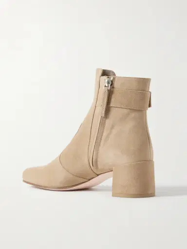 Roger Vivier Très Vivier Polly 45 Buckled Suede Ankle Boots | Thumbnail 3 Roger Vivier Très Vivier Polly 45 Buckled Suede Ankle Boots | Thumbnail 3