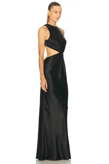 Saint Laurent Cut Out Long Dress | Thumbnail 3 Saint Laurent Cut Out Long Dress | Thumbnail 3