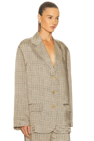 Acne Studios Junida Check Fluid Blazer | Thumbnail 2