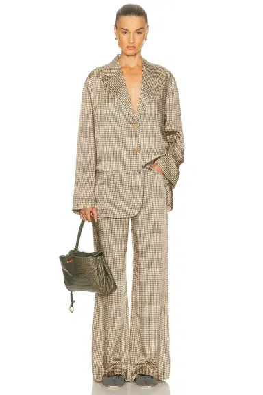 Acne Studios Junida Check Fluid Blazer | Thumbnail 4