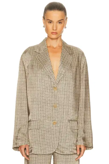Acne Studios Junida Check Fluid Blazer | Thumbnail 1