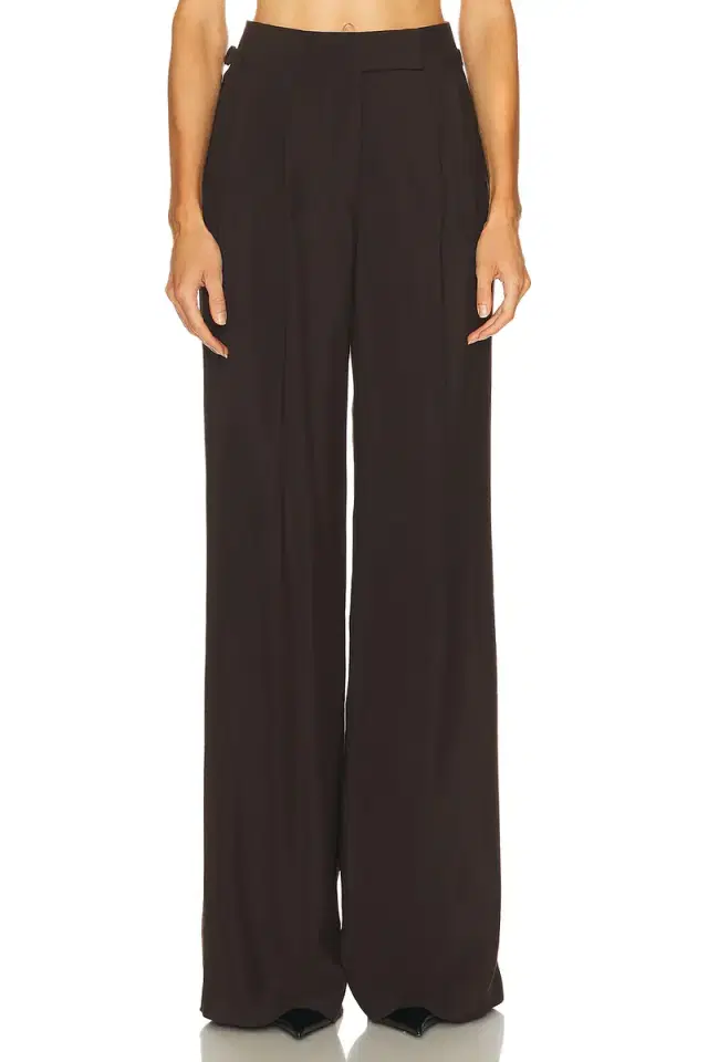 TOM FORD Tailored Double Pleat Wide Leg Pant