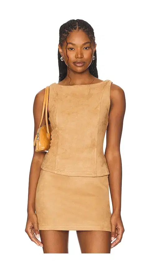 Aviva Faux Suede Top