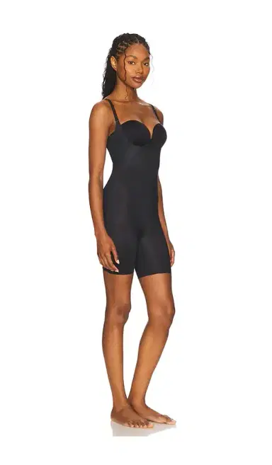 Spanx Shape Invisible Shaping Open-bust Mid-thigh Bodysuit | Thumbnail 2