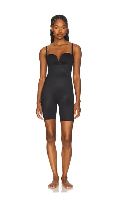 Spanx Shape Invisible Shaping Open-bust Mid-thigh Bodysuit | Thumbnail 1
