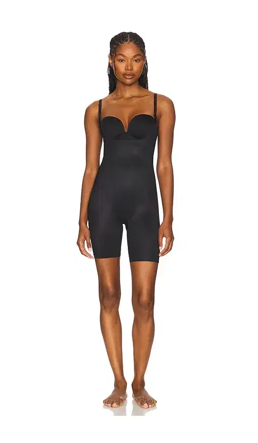 SPANX Shape Invisible Shaping Open-bust Mid-thigh Bodysuit