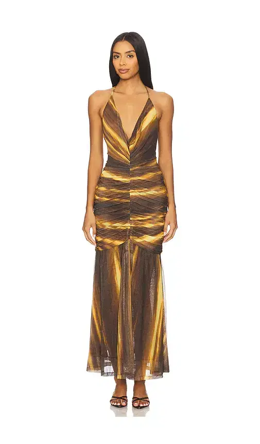 Bardot Aries Mesh Maxi Dress