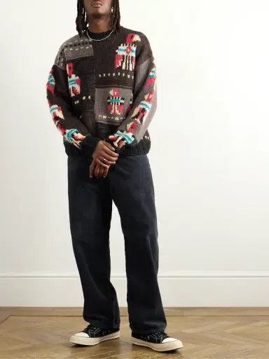 KAPITAL Jacquard-Knit Wool Sweater - Men | Thumbnail 2