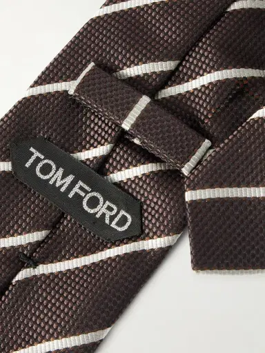 Tom Ford 8cm Striped Silk-Jacquard Tie - Men | Thumbnail 3