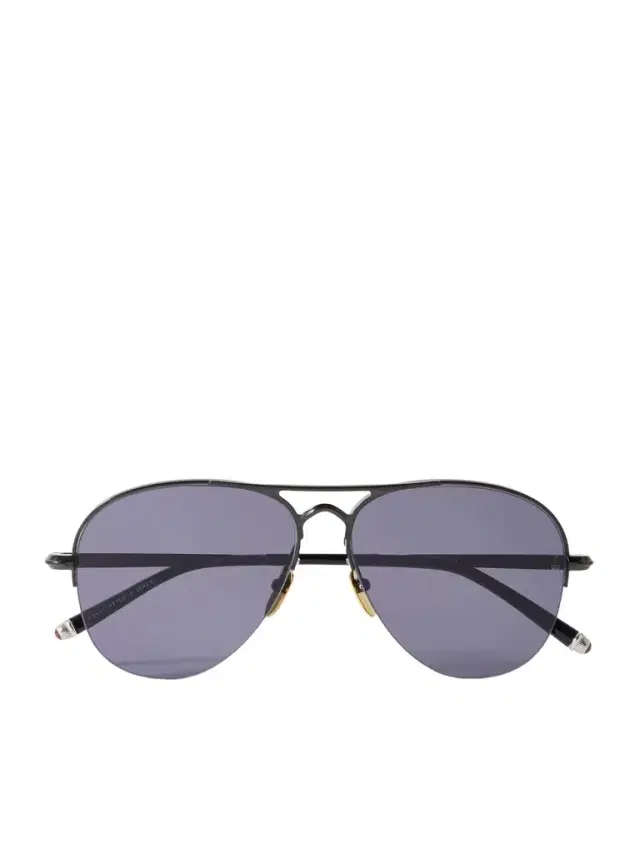 Jacques Marie Mage Amelia Aviator-Style Metal Sunglasses - Men