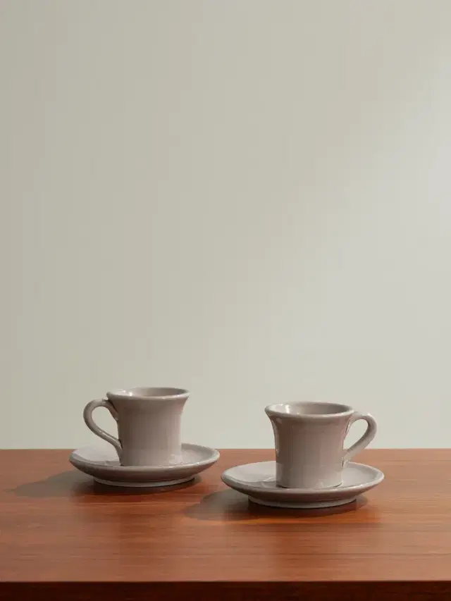 Brunello Cucinelli Set of Two Ceramic Espresso Cups and Saucers - Men