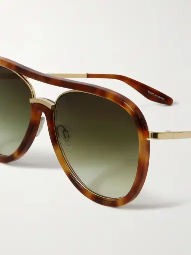 BARTON PERREIRA Fossett Aviator-style Tortoiseshell Acetate And Gold-tone Titanium Sunglasses | Thumbnail 4 BARTON PERREIRA Fossett Aviator-style Tortoiseshell Acetate And Gold-tone Titanium Sunglasses | Thumbnail 4