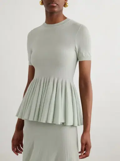 Alaïa Wool Peplum Top | Thumbnail 3 Alaïa Wool Peplum Top | Thumbnail 3