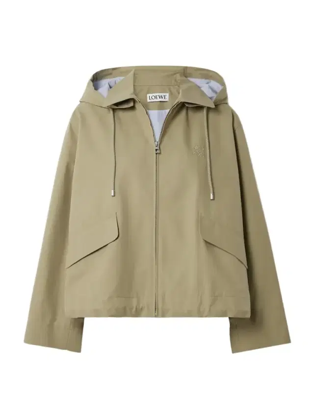 Hooded Striped Poplin-paneled Embroidered Cotton-twill Jacket