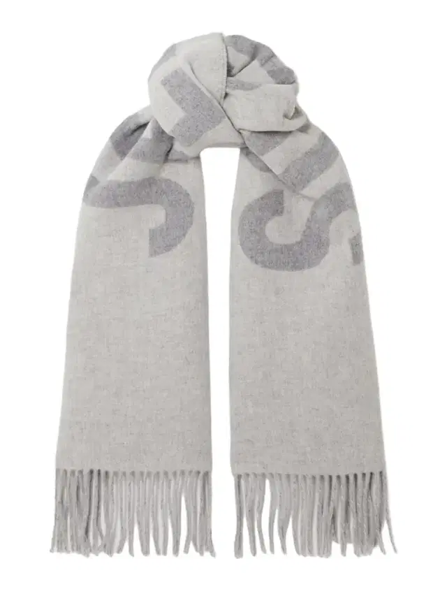Fringed Wool-jacquard Scarf