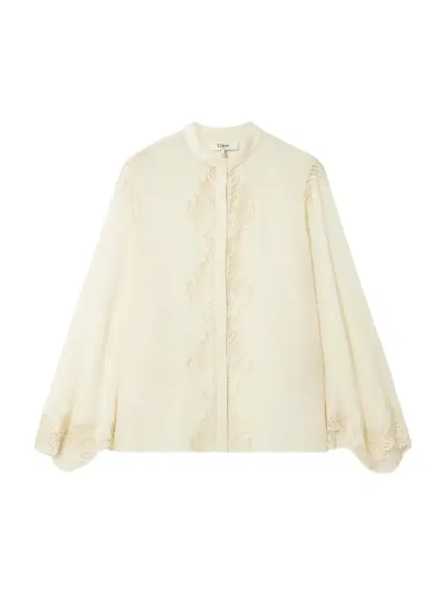 Embroidered Lace-trimmed Organic Silk-georgette Blouse