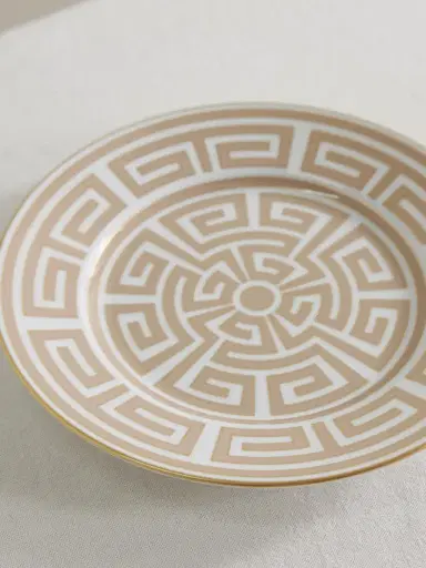 GINORI 1735 Labrinto Gold-plated Porcelain Dessert Plate | Thumbnail 3