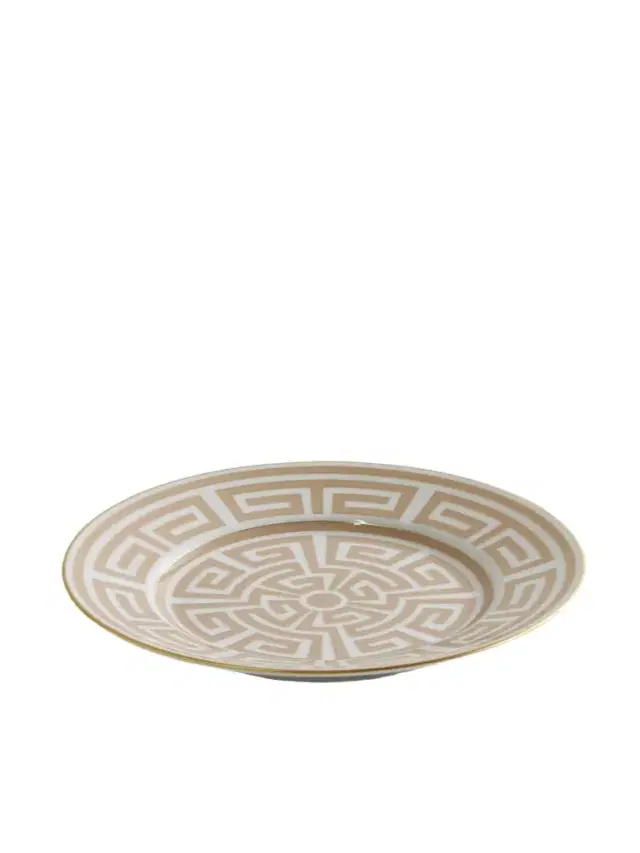 Labrinto Gold-plated Porcelain Dessert Plate