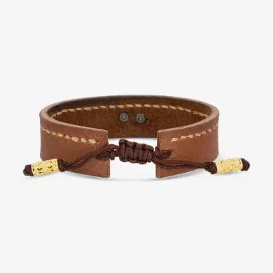 Armenta Armenta 18K Yellow Gold, Blackened Sterling Silver & Leather Champagne Diamond Bracelet by The Solist | Thumbnail 3 Armenta Armenta 18K Yellow Gold, Blackened Sterling Silver & Leather Champagne Diamond Bracelet by The Solist | Thumbnail 3