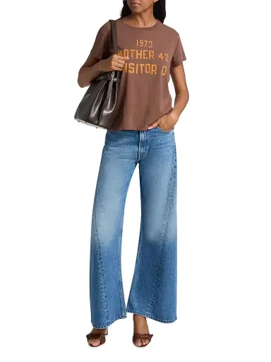 Mother Women's The Lemon Twist Wide-Leg Jeans - Rolling In The Dough - Size 31 | Thumbnail 2