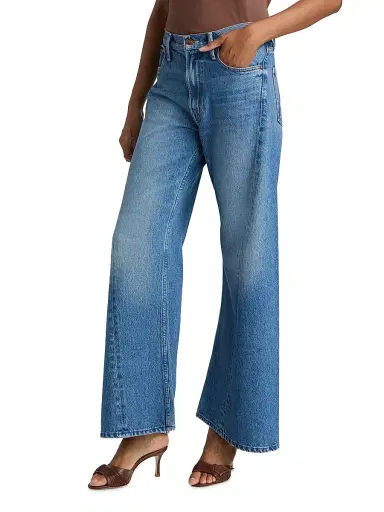 Mother Women's The Lemon Twist Wide-Leg Jeans - Rolling In The Dough - Size 31 | Thumbnail 4
