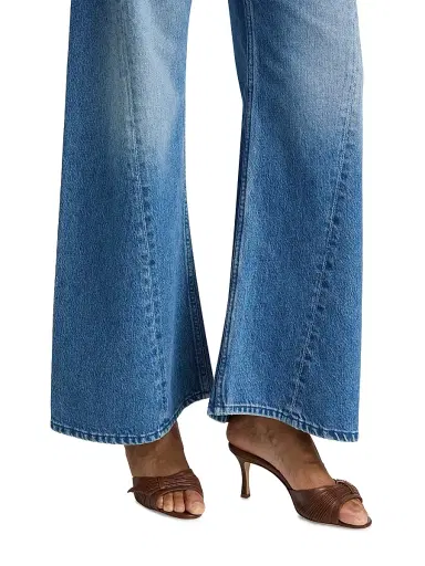 Mother Women's The Lemon Twist Wide-Leg Jeans - Rolling In The Dough - Size 31 | Thumbnail 6